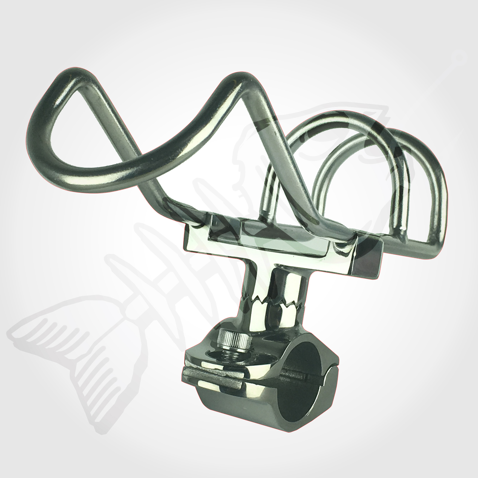 4 x 316 Stainless Steel Adjustable 25mm Rail Mount Rod Holder