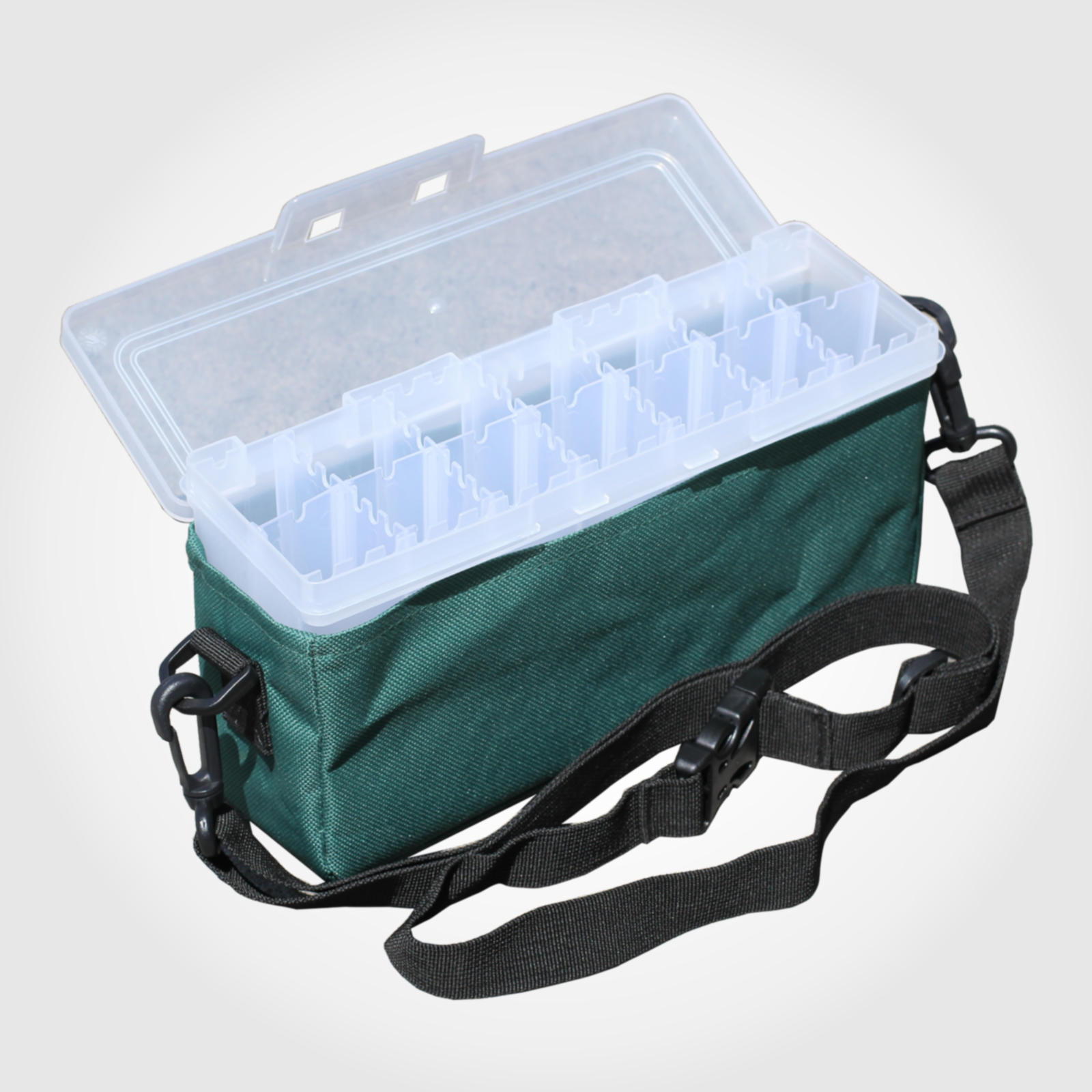 Panaro Spinner Bait Fishing Tackle Box w/ Shoulder Waist Strap for