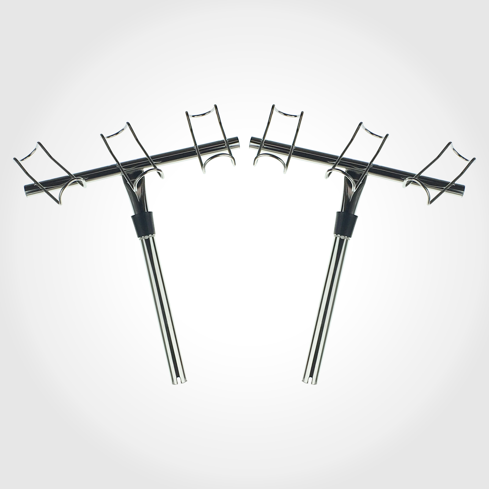 PAIR 3Way Rod Holders Marine Grade 316 Stainless Steel Boat Starboard Port