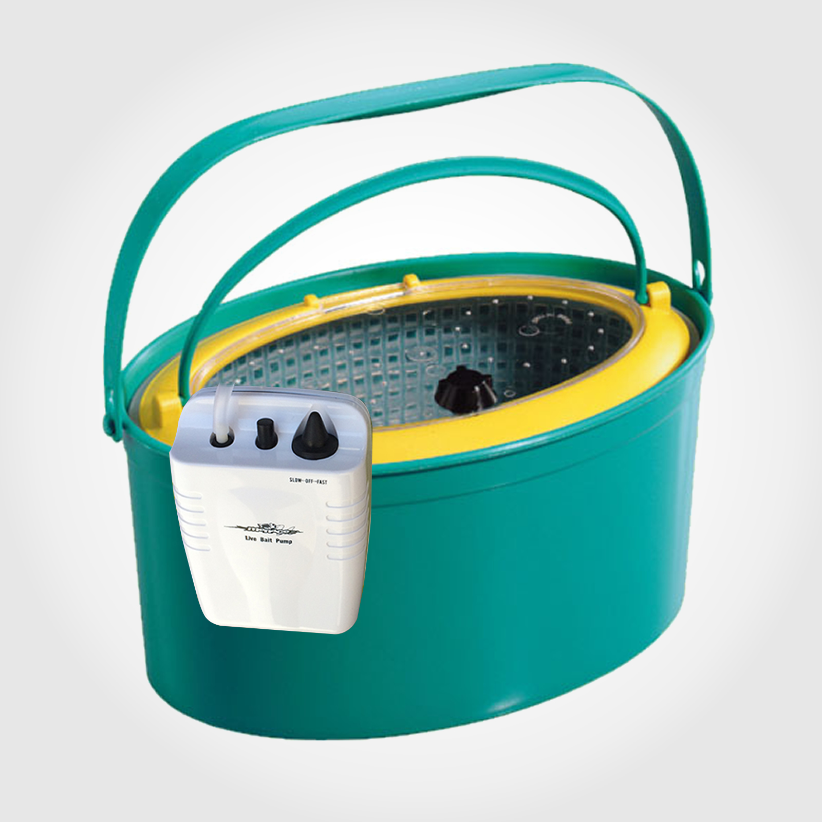 LIVE BAIT BUCKET & AERATOR PUMP 3.5L 180 hrs run time 2 speed
