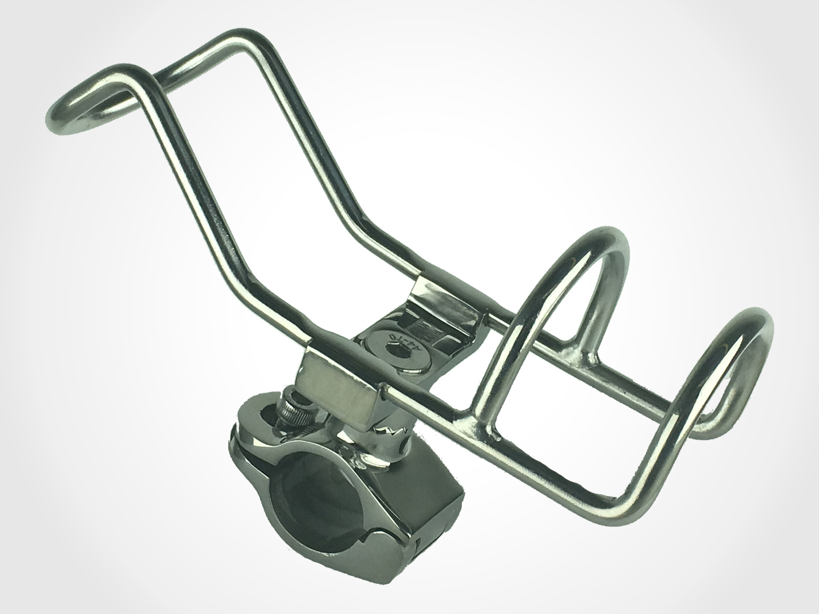 2x 32mm RAIL MOUNT Rod Holder 316 Stainless Steel Double Wire Fishing