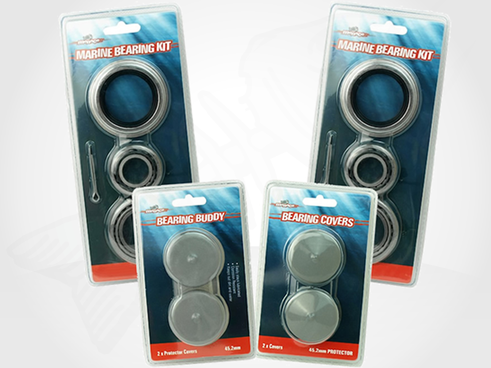 FORD Complete BEARING Set Marine Boat Trailer Wheel Bearings, Buddies, Caps