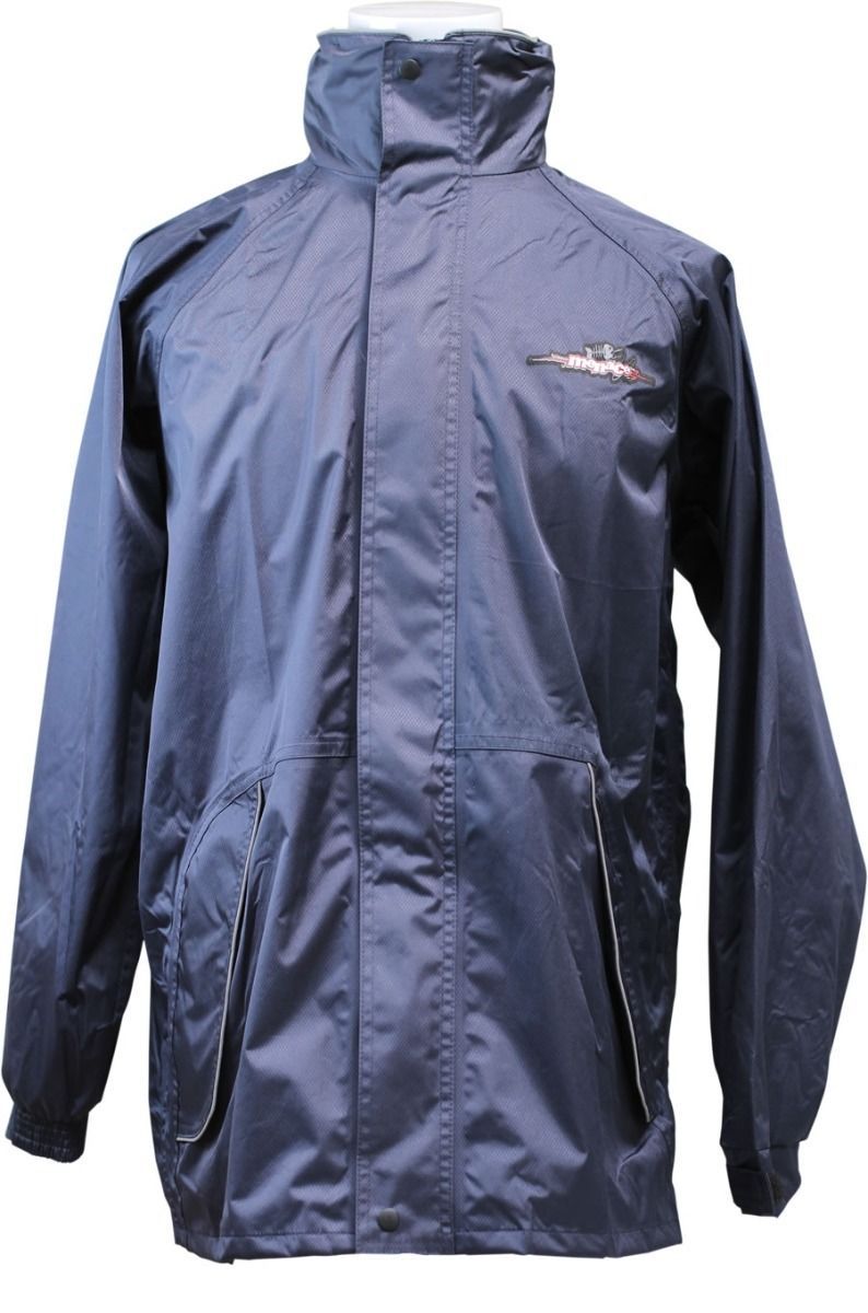 2pc Waterproof Rain Jacket and Pants Stowaway Hood & Wrist Seals Wet Weather