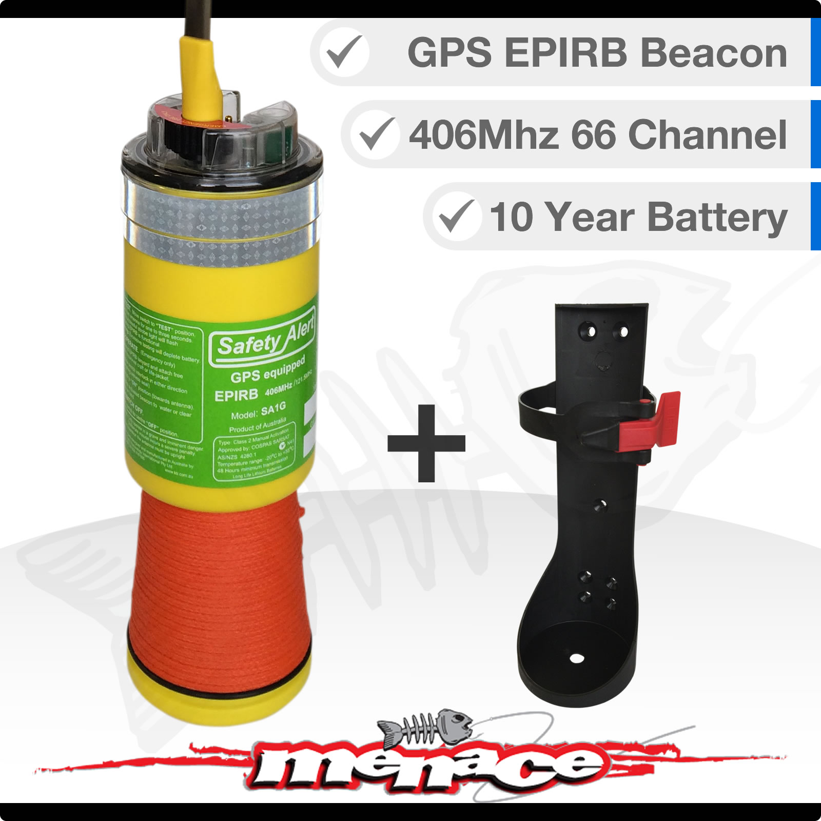 KTI GPS 406MHz 66 Channel Emergency Beacon ePIRB AU Coded