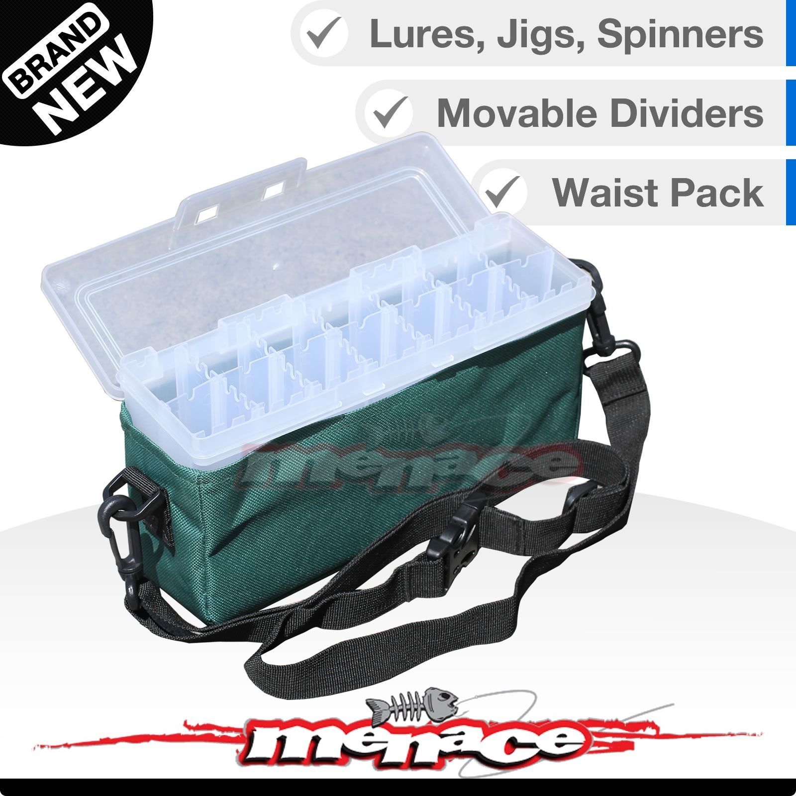 Panaro Spinner Bait Fishing Tackle Box w/ Shoulder Waist Strap for