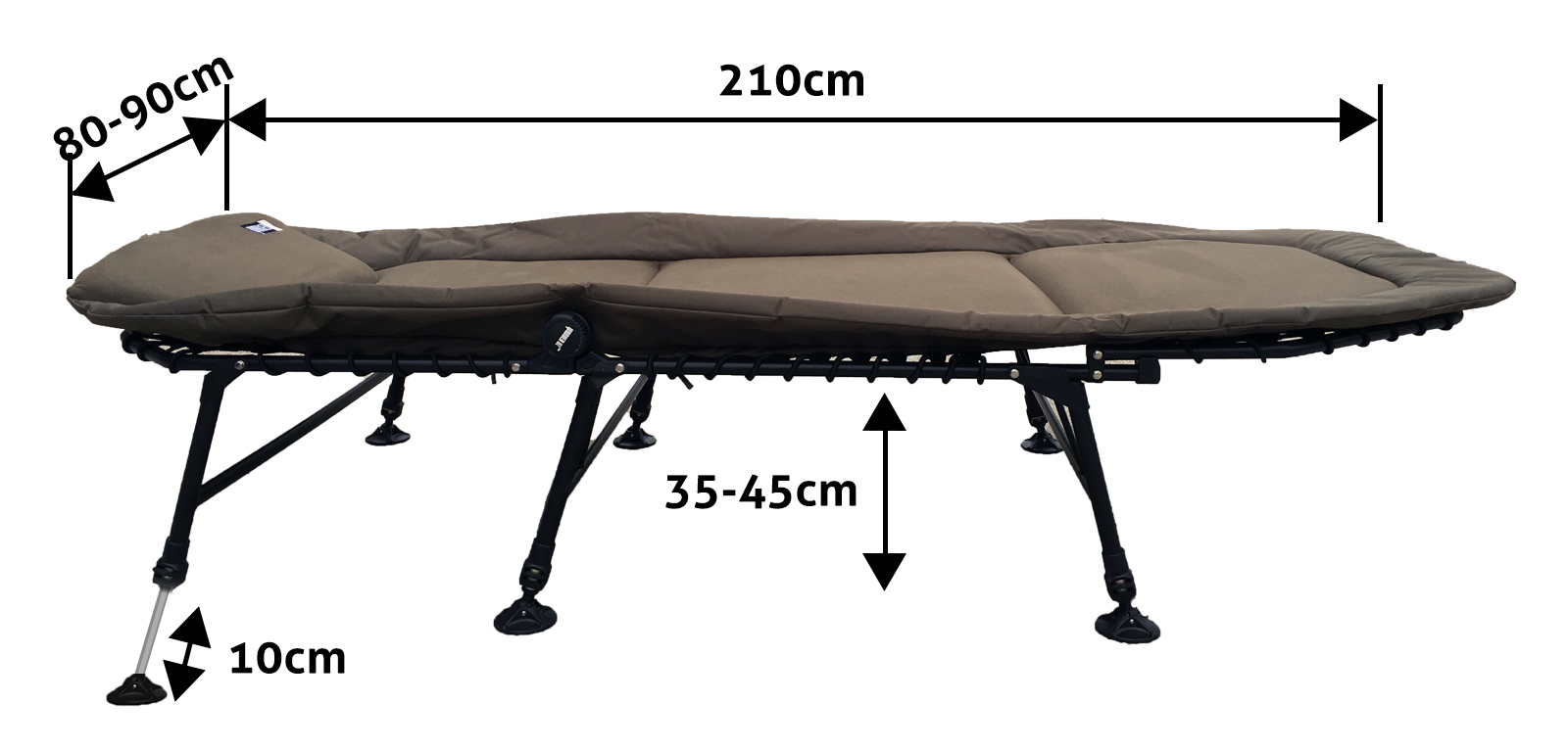 DELUXE XWide Folding Camping STRETCHER Bed Strong Foldable Camp Portable Carry