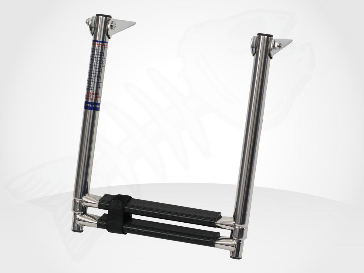 STAINLESS 2 Step Marine Grade Steel Telescopic Boat Ladder