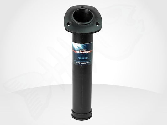 Flush Mount 30° ANGLED ROUND Boat Rod Holder - BLACK