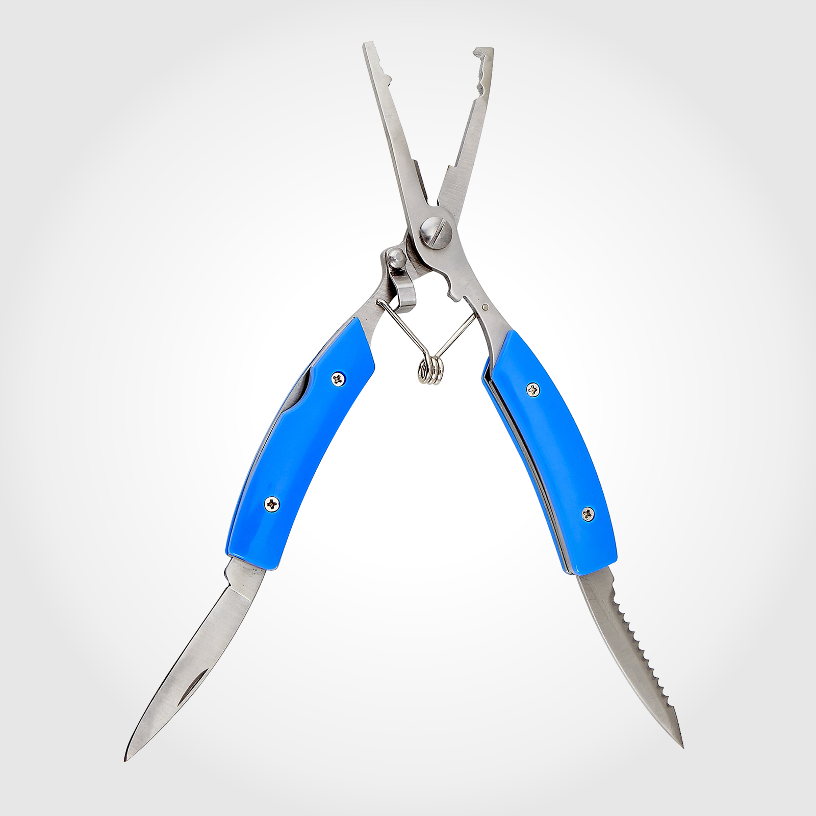 Multi Tool Fishing SPLIT RING Pliers Fish Cutters - Knife Saw Braided Line