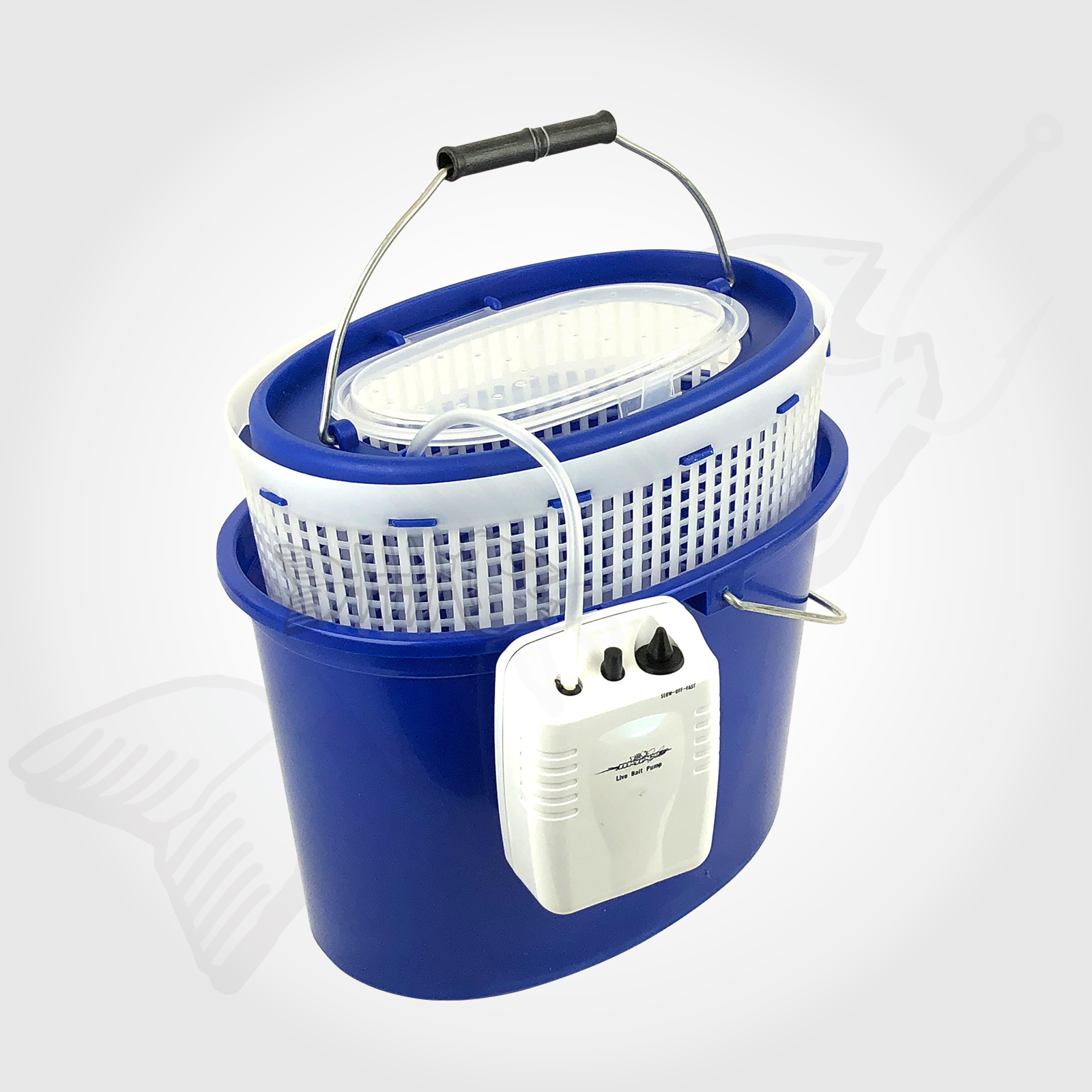 5L 3in1 LIVE BAIT BUCKET & Free Aerator Pump - 120+ hrs run time - 2 speed