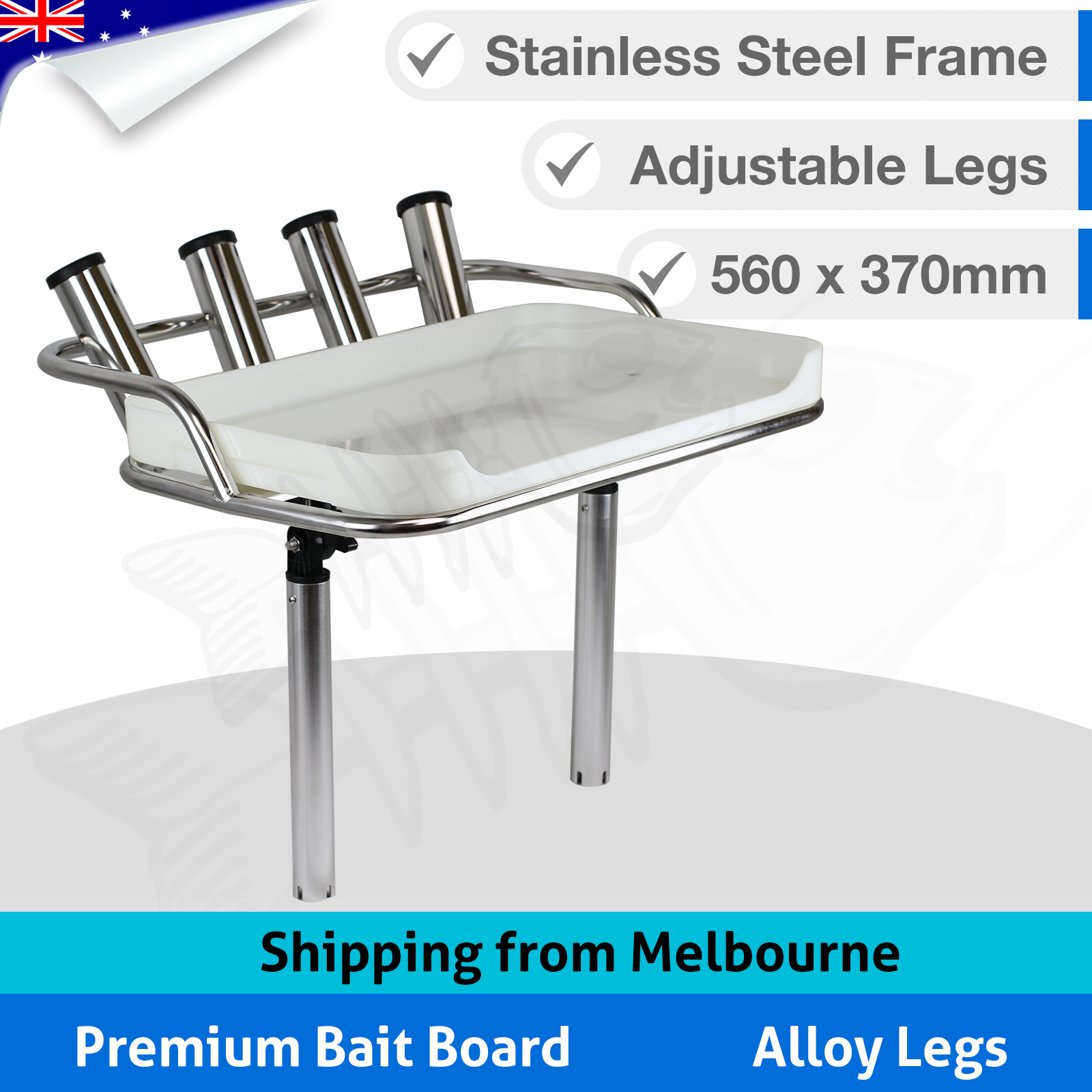 Premium BAIT BOARD Fishing Boat Cutting Fish - 4 Stainless Steel