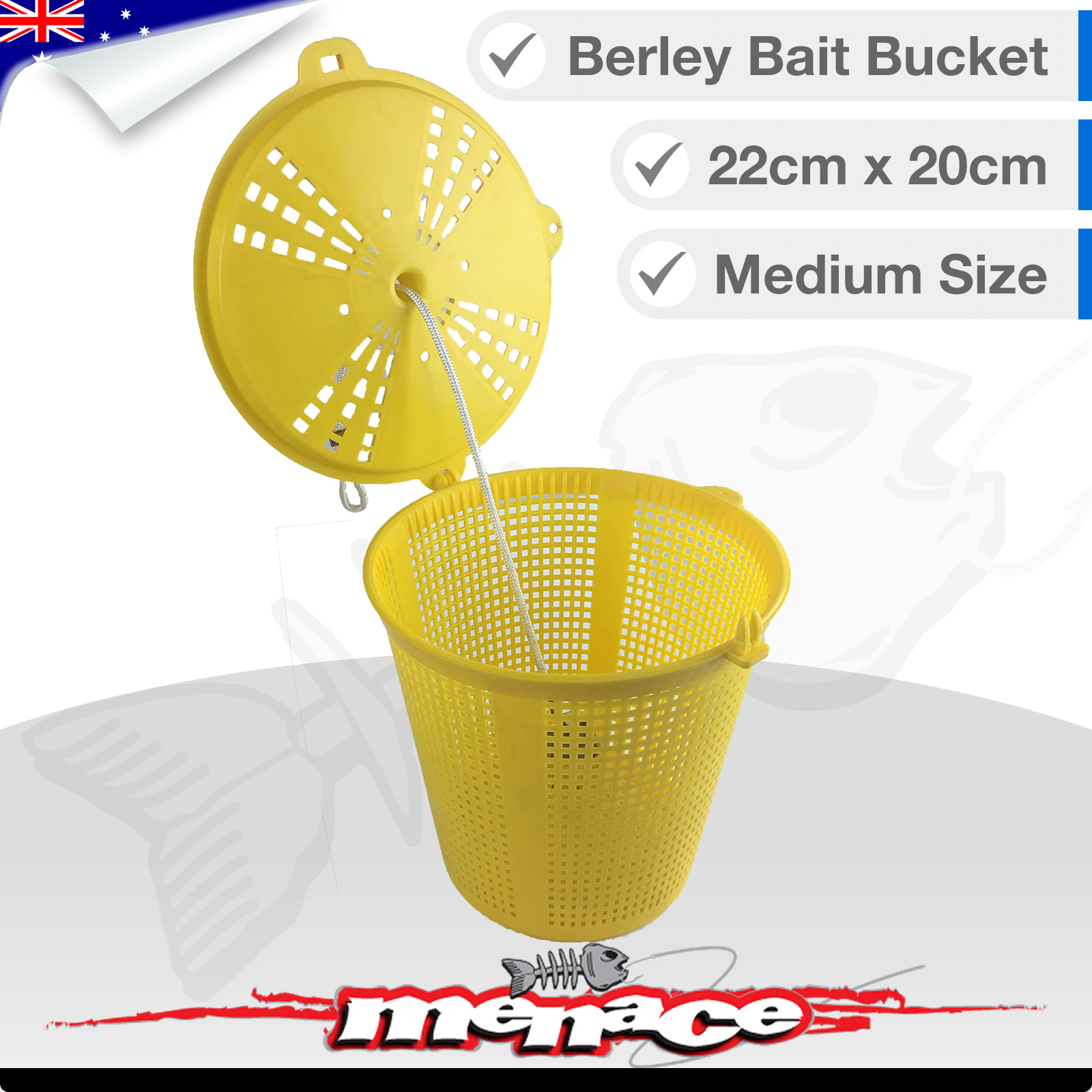 MEDIUM Berley Pot Cage Dispenser Bait Bucket Fishing Dropper