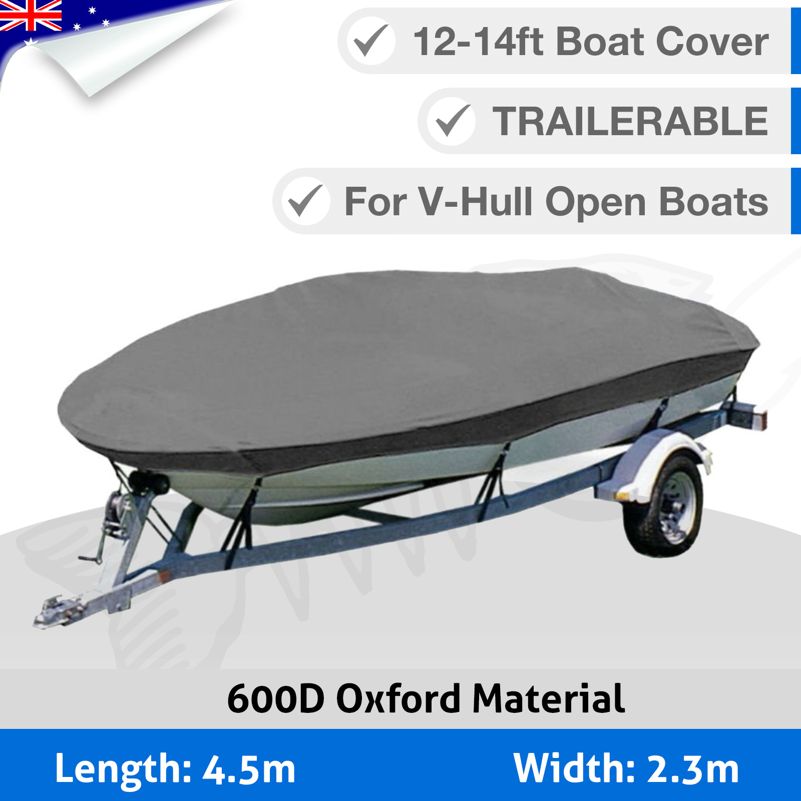 Premium Heavy Duty 600D 12-14ft 3.6-4.2M Marine Grade