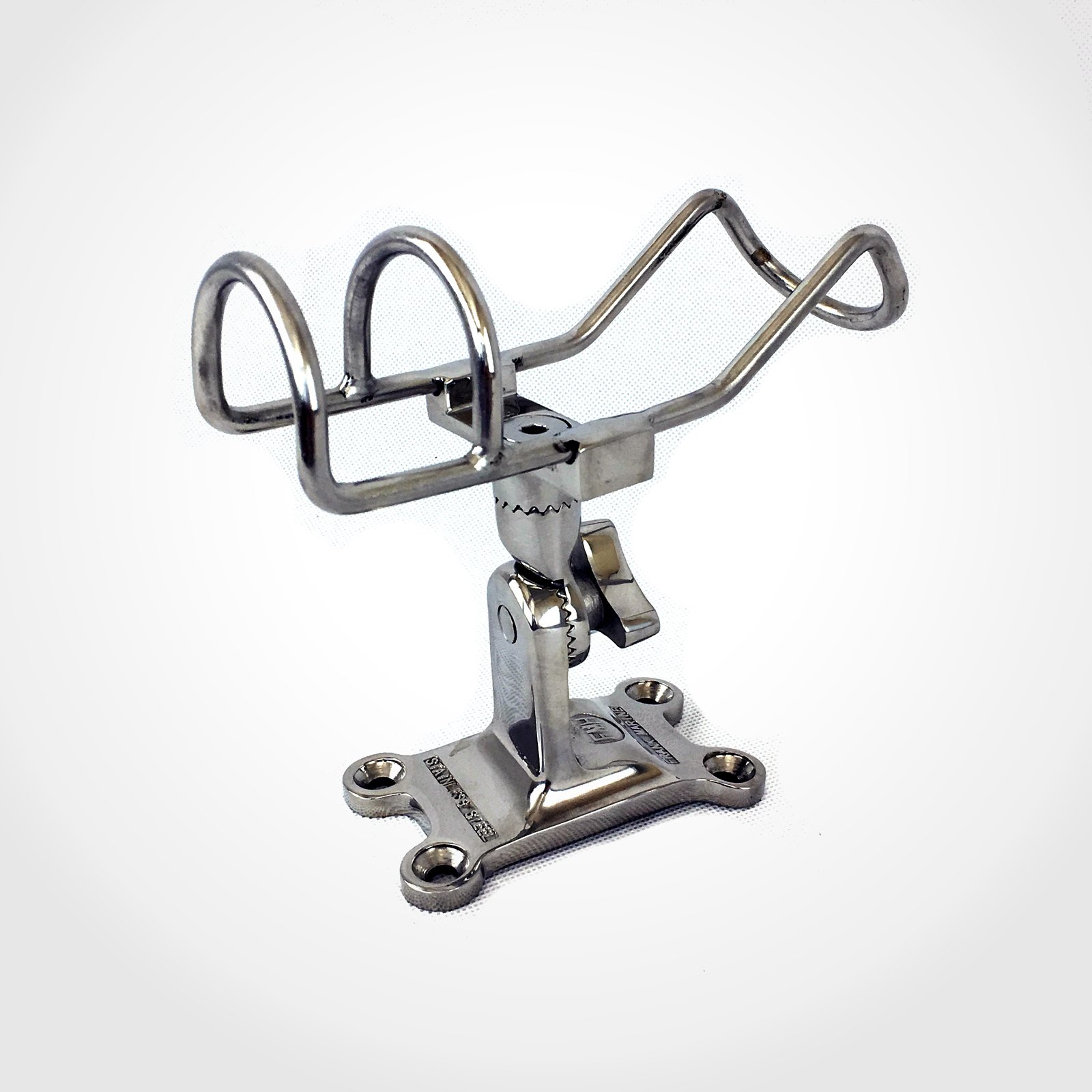 316 Single Adjustable DECK MOUNT Rod Holder Marine Grade Stainess Steel