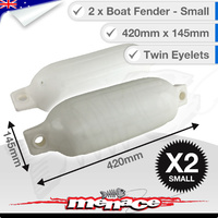 2 x SMALL INFLATABLE FENDER Inflatable Boat Buffer Heavy Duty - 420mm