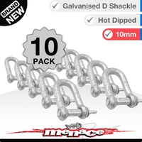 10 Piece 10mm Galvanised D Link Shackle Shade Sail Home