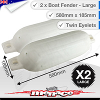 2 x LARGE INFLATABLE FENDER Inflatable Boat Buffer Heavy Duty - 580mm