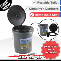 20L Portable Toilet Bucket & Seat for Outdoor & Camping