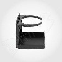 Black Folding Marine Boat Drink CUP HOLDER [PLASTIC]