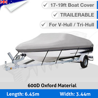 Premium Heavy Duty 600D 17-19ft 5.2-5.8M Marine Grade Trailerable Boat Cover