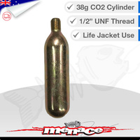 38 gram CO2 Gas Cylinder 38g Suit PFD Life Jacket Use