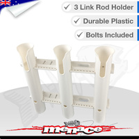 3 Link Rod Holder Socket Plastic WHITE COLLAPSIBLE