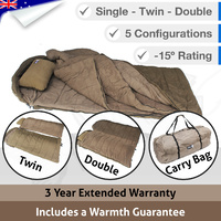 SUPER WARM Sleeping Bag - Single Double Twin Outdoor Camping - Thermal Winter Minus -15C XL