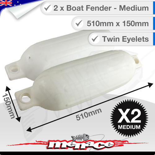 2 x MEDIUM INFLATABLE FENDER Inflatable Boat Buffer Heavy Duty - 510mm