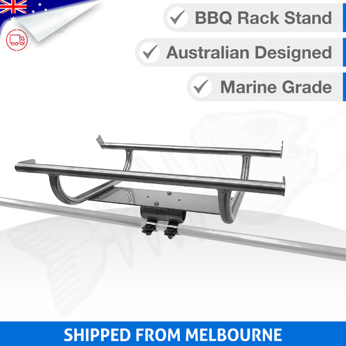 BBQ Rail Rod Holder Mount Stand - Portable 316 Marine Rack 2.0 Australia Made