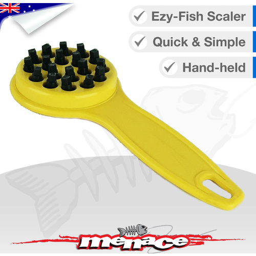 Hand-Held No-Rust Fish Scaler (Yellow)