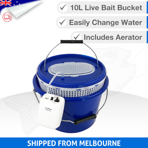 10L Live Bait Bucket with Aerator Pump