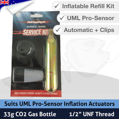 AUTOMATIC Recharge Kit - Co2 Gas Refill Cylinder with Clips [Pro Sensor Elite]