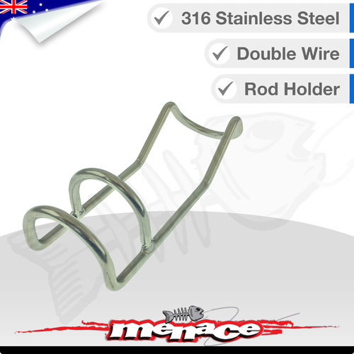 1 x Double Wire Rod Holder - 316 Stainless Steel