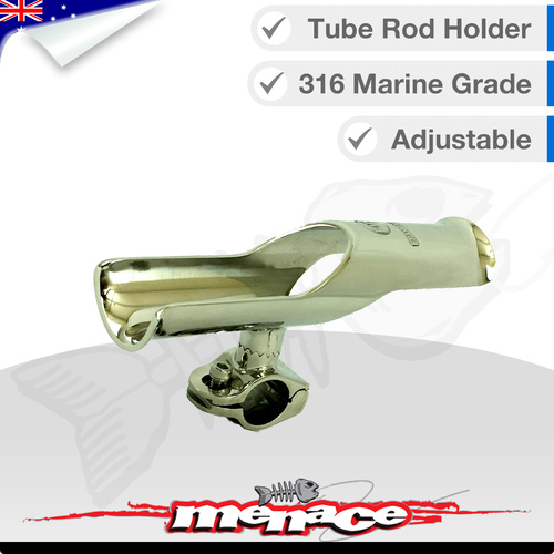 316 Adjustable Single Tube Rail Mount Rod Holder