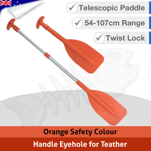 Telescopic Kayak Boat Safety Hi Vis Paddle / Oar (2 PACK)