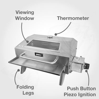 316 Marine Grade Portable BBQ - COMPLETE SET - RAIL MOUNT Mounting Rack, Bag & Cover (MENCA028)