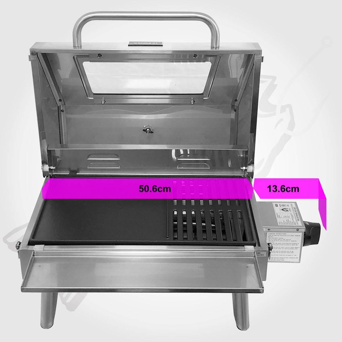 316 Marine Grade Portable BBQ - COMPLETE SET - RAIL MOUNT Mounting Rack, Bag & Cover (MENCA028)