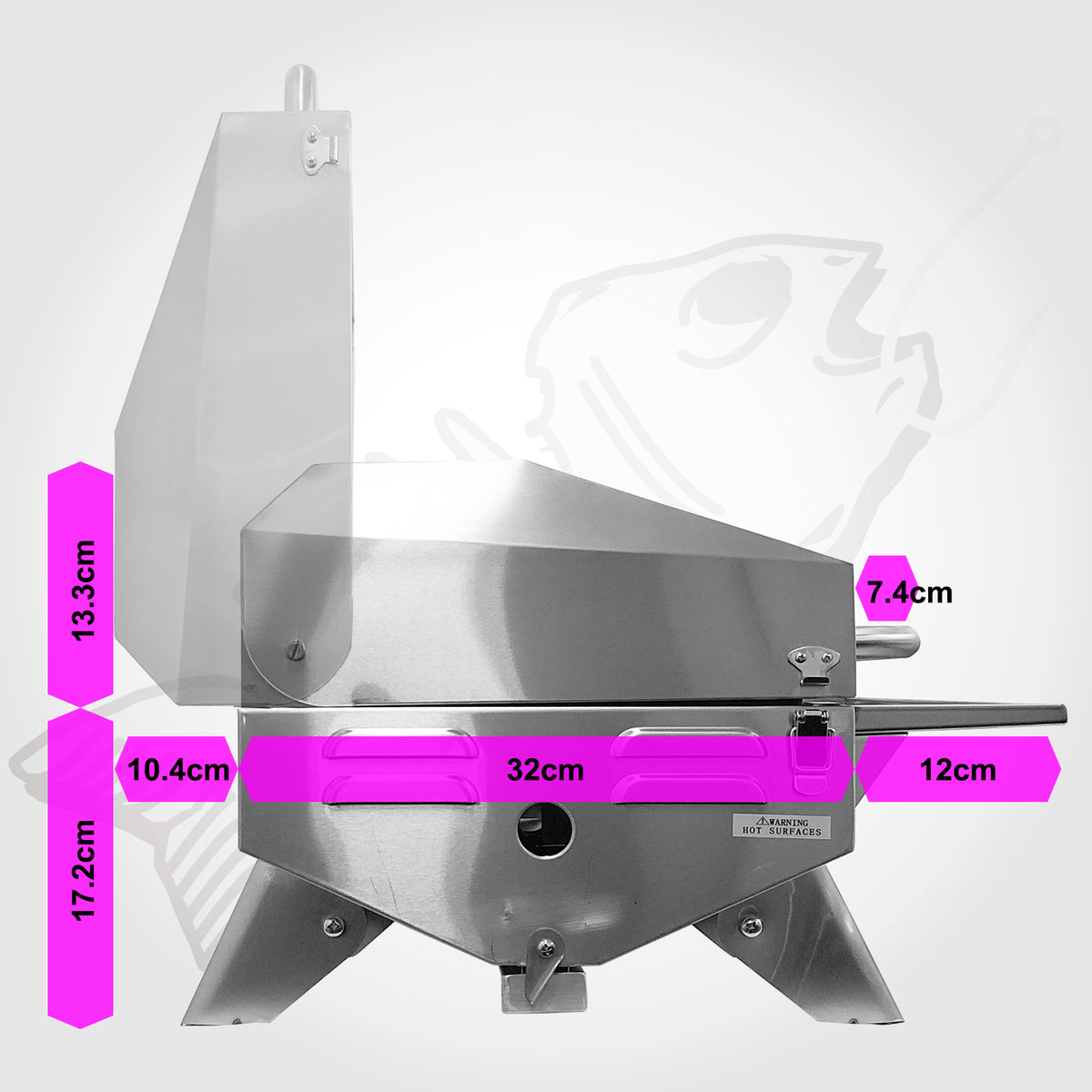 316 Marine Grade Portable BBQ - COMPLETE SET - RAIL MOUNT Mounting Rack, Bag & Cover (MENCA028)
