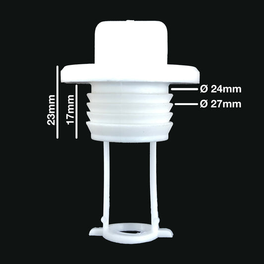 Boat Bung - Diamond Top - White