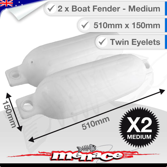 2 x MEDIUM INFLATABLE FENDER Inflatable Boat Buffer Heavy Duty - 510mm