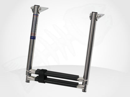 STAINLESS 2 Step Marine Grade Steel Telescopic Boat Ladder