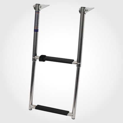 STAINLESS 2 Step Marine Grade Steel Telescopic Boat Ladder