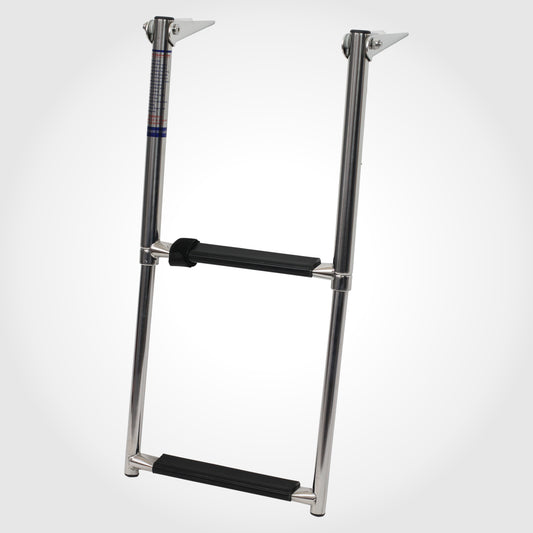 STAINLESS 2 Step Marine Grade Steel Telescopic Boat Ladder