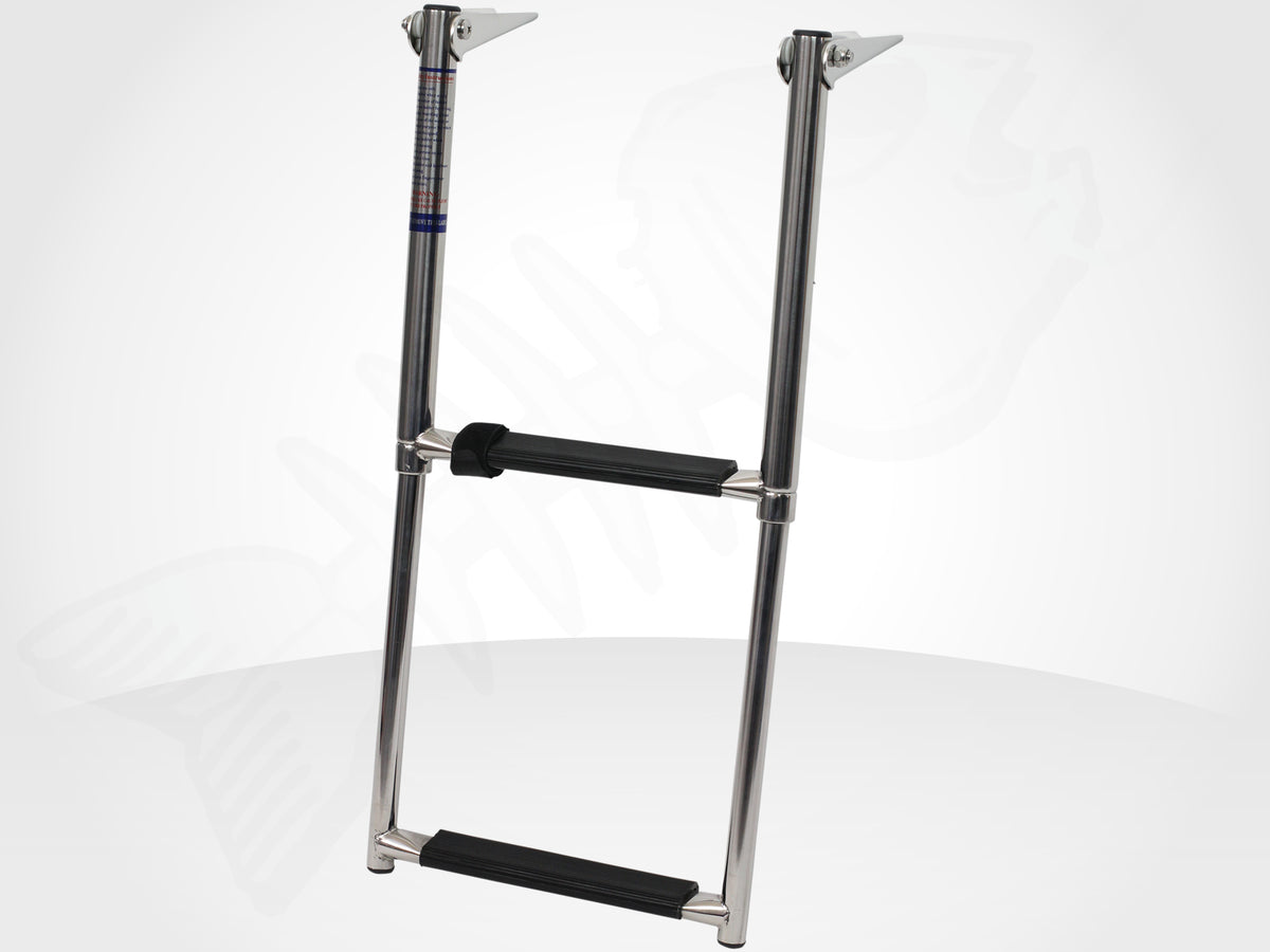 STAINLESS 2 Step Marine Grade Steel Telescopic Boat Ladder