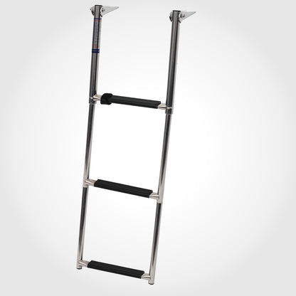 STAINLESS 3 Step Marine Grade Steel Telescopic Boat Ladder