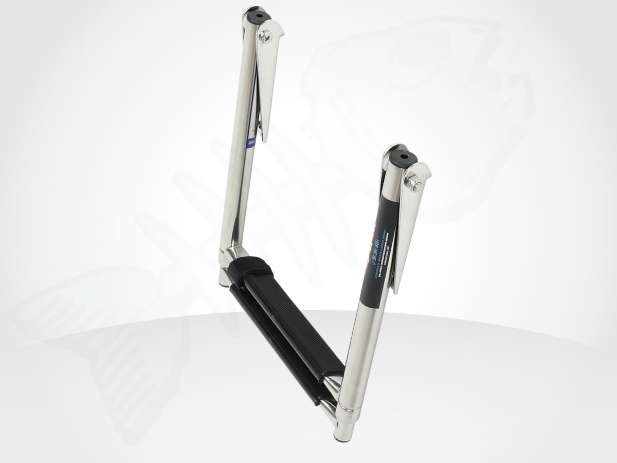 STAINLESS 3 Step Marine Grade Steel Telescopic Boat Ladder