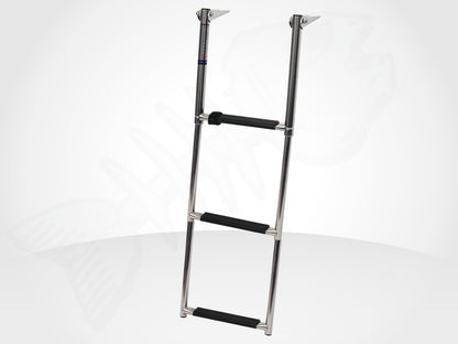 STAINLESS 3 Step Marine Grade Steel Telescopic Boat Ladder