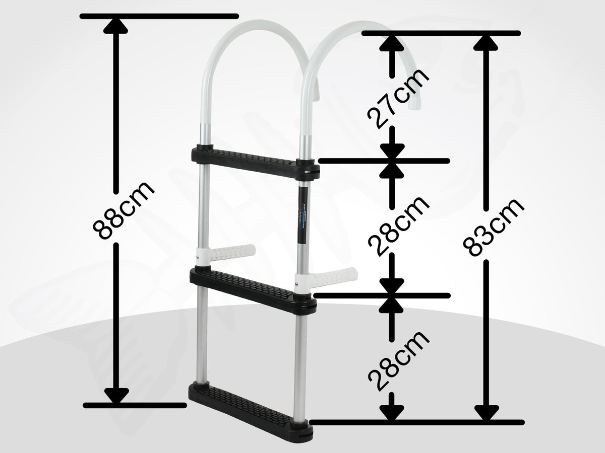 ALLOY 3 Step Aluminium Folding Boat Ladder