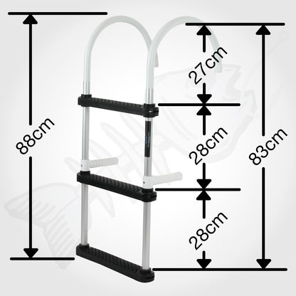 ALLOY 3 Step Aluminium Folding Boat Ladder