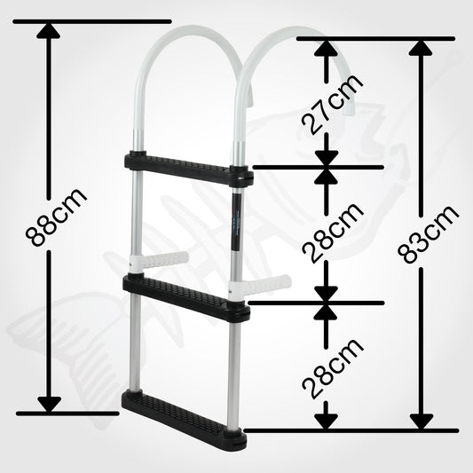 ALLOY 3 Step Aluminium Folding Boat Ladder